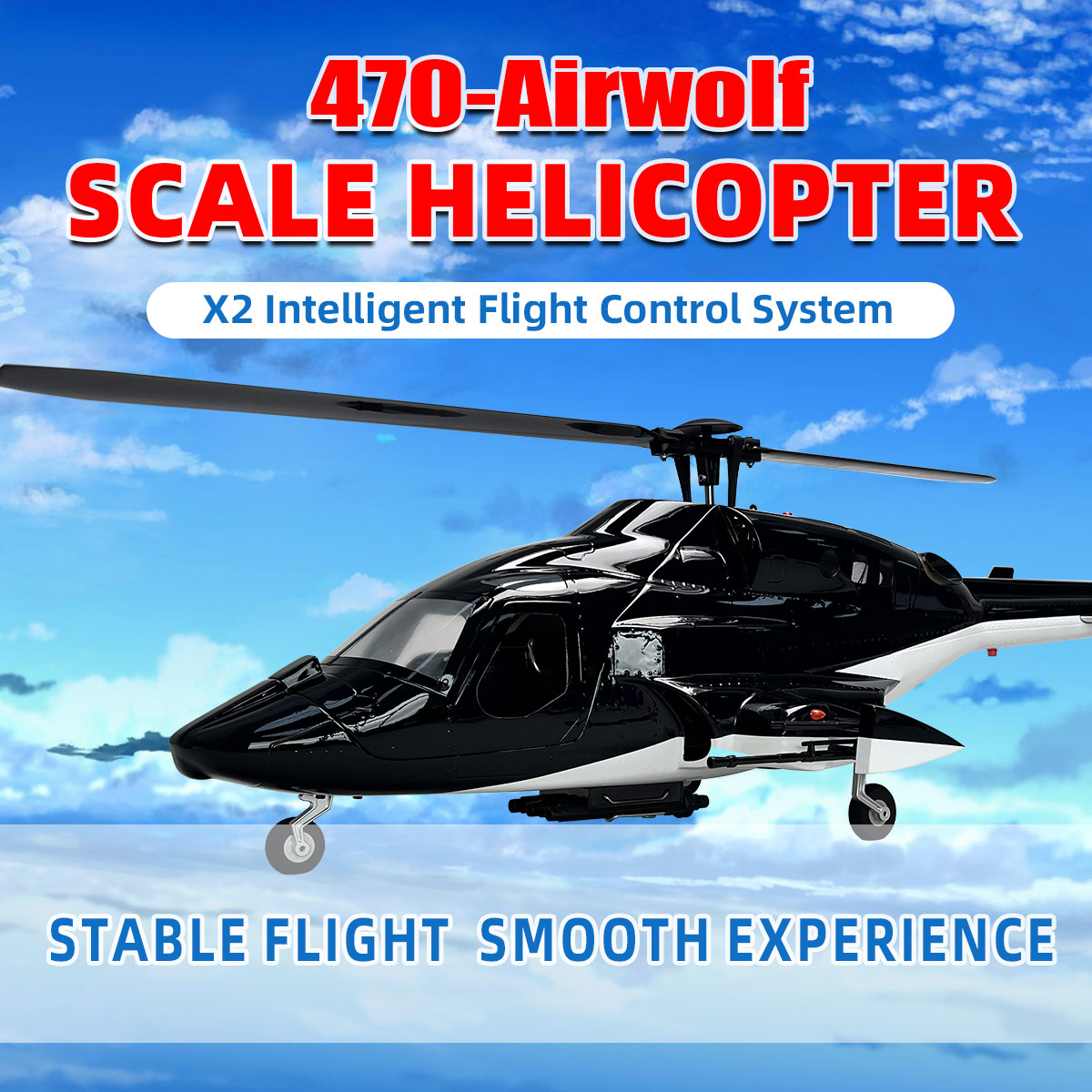 Rc Helicopter Nitro - 470 Grootte Airwolf Rtf Rc Helikopter