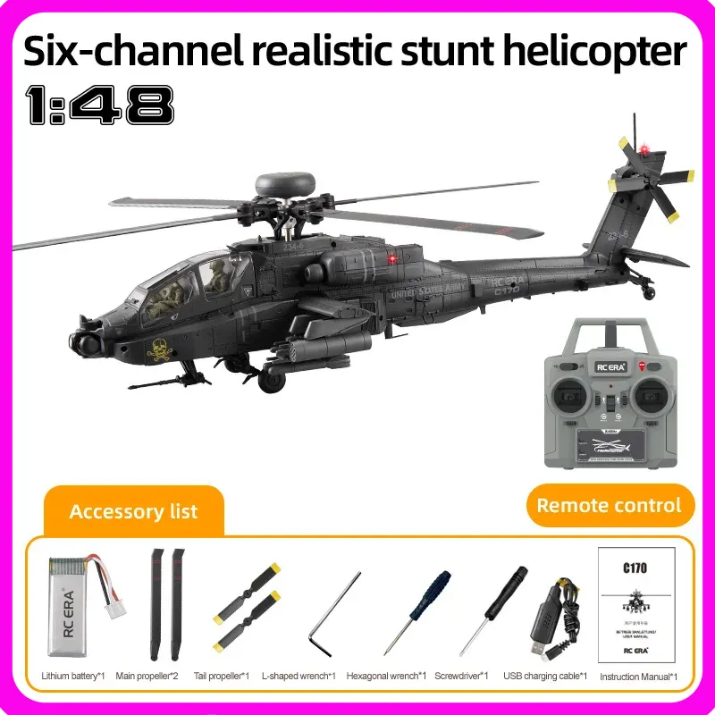 Rc Helicopter Single Rotor - Nieuw in voorraad RC Era AH-64D