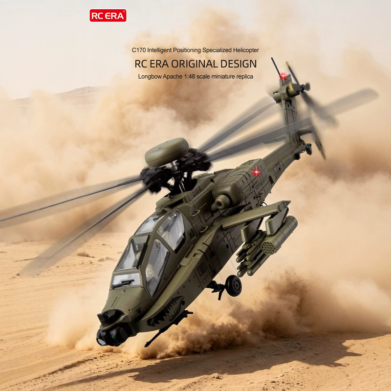 Rc Helicopter Single Rotor - RC ERA Afstandsbestuurde Helikopter C170 AH64D
