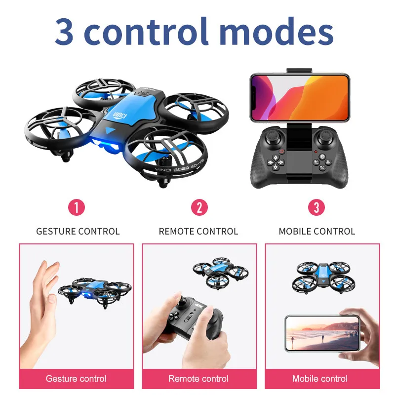 Rc Helicopter Gas - RC vliegtuig speelgoed gebaarbesturing V8 drone