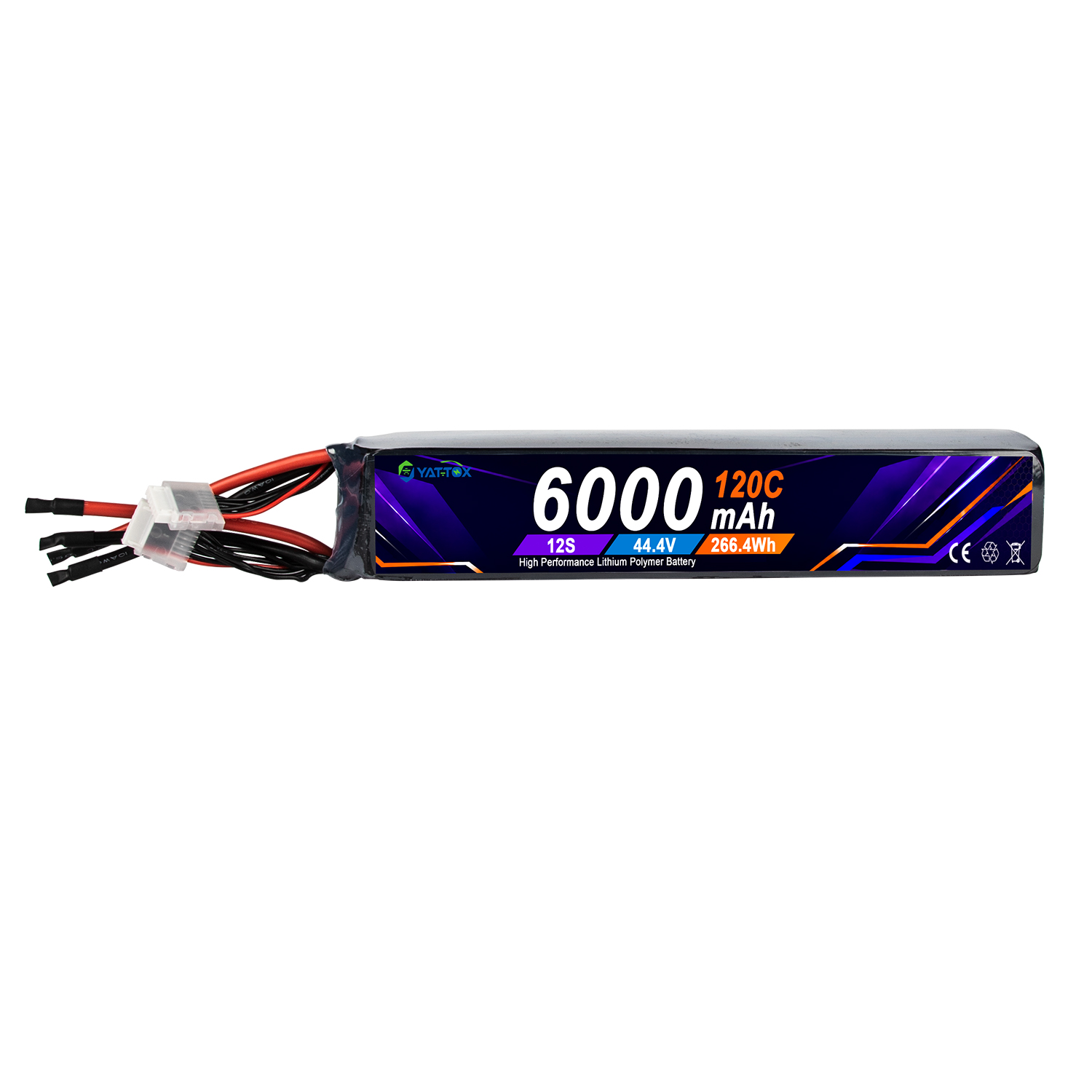 Yattox 12S 6000mAh 120C 100%LC - Rc Helicopter Large recensie en prijs