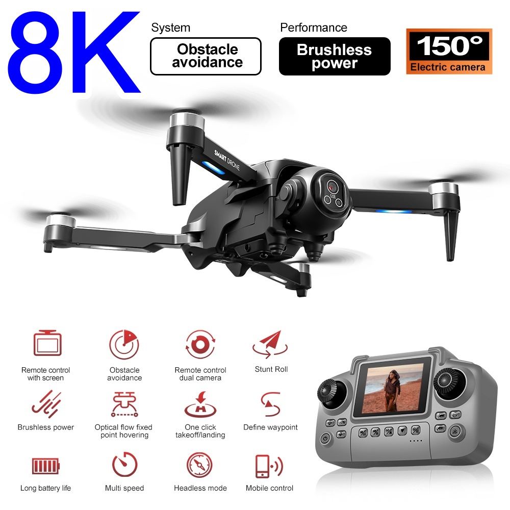 Borstelloze 8K drone met HD 15 - Rc Helicopter Large recensie en prijs