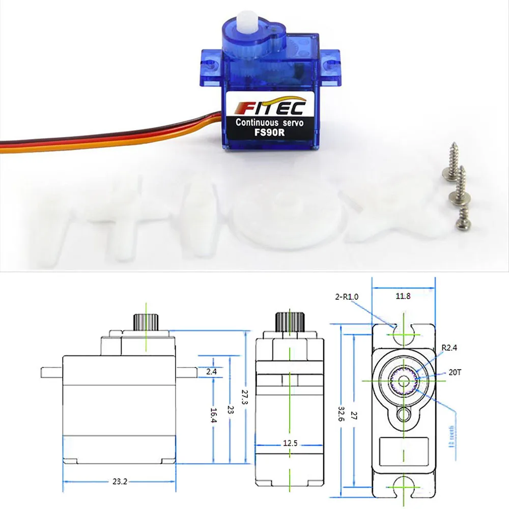 Feetech Mini FS90R Micro Servo - Rc Helicopter Parts recensie en prijs