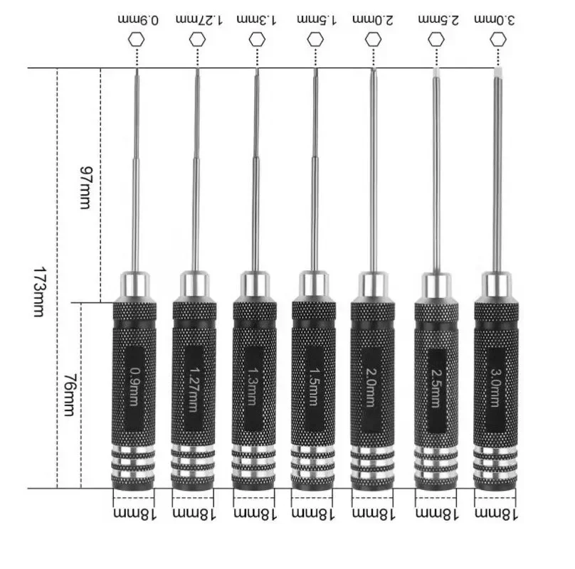 0.9/1.27/ 1.3/ 1.5/ 2.0/ 2.5/  - Rc Helicopter Tool Kit recensie en prijs