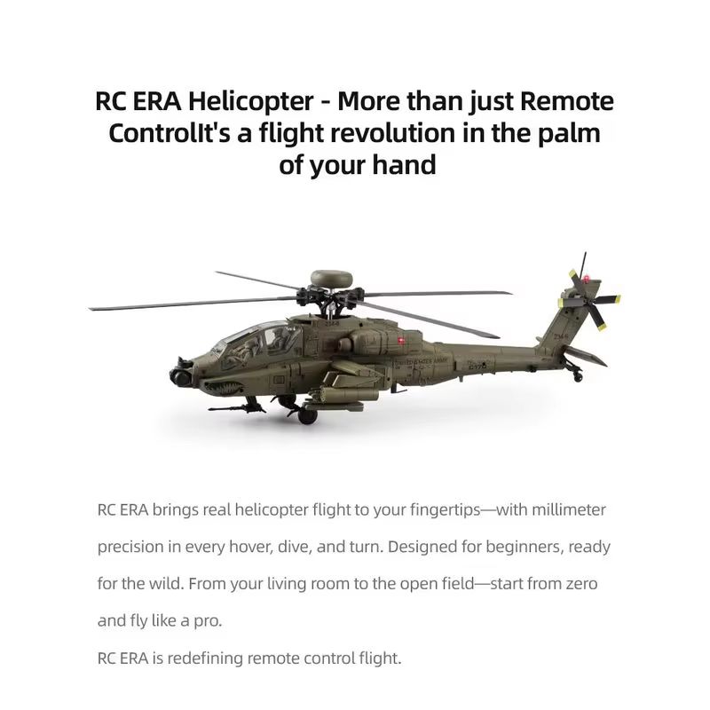 Nieuwe Rc Era Ah-64d Apache He - Rc Helicopter Single Rotor recensie en prijs