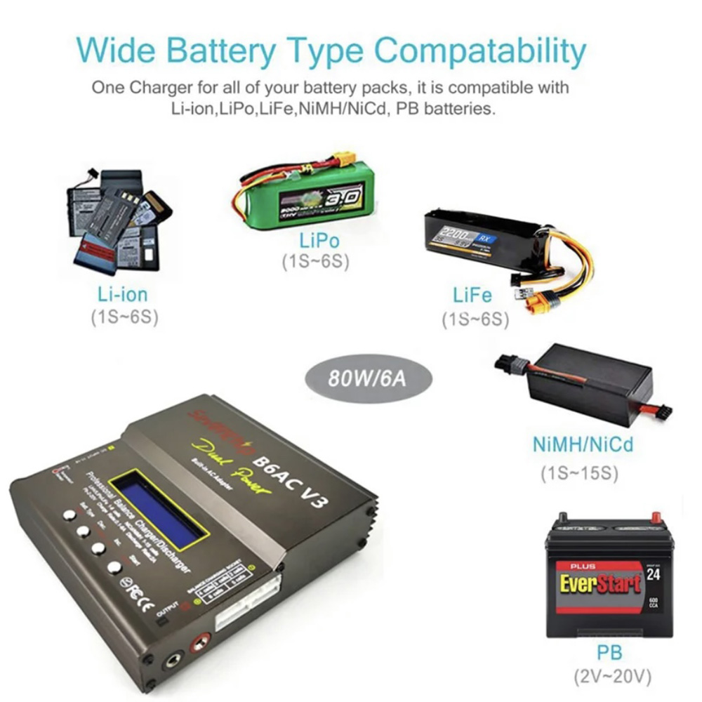 80W IMAX B6AC V3 Balanslader V - Rc Helicopter Charger recensie en prijs